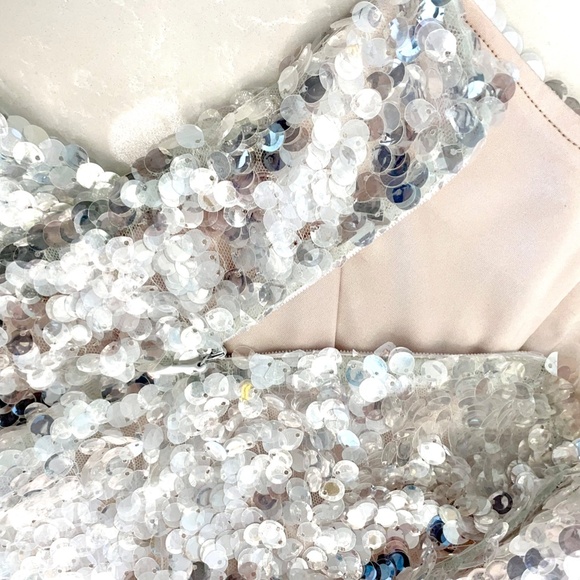 ILA Glide Sequin Silver Straight Trousers - Picture 10 of 13